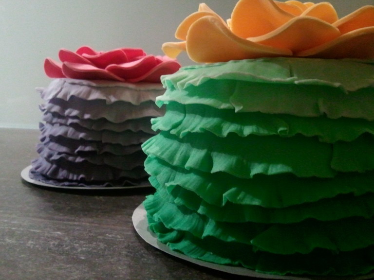 Mini-Ombre-Ruffle-Cake